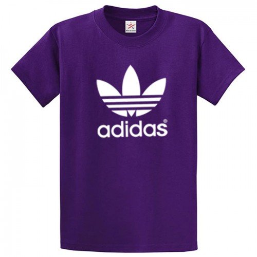 Ads Purple Half Sleeves T-Shirt For Ladies