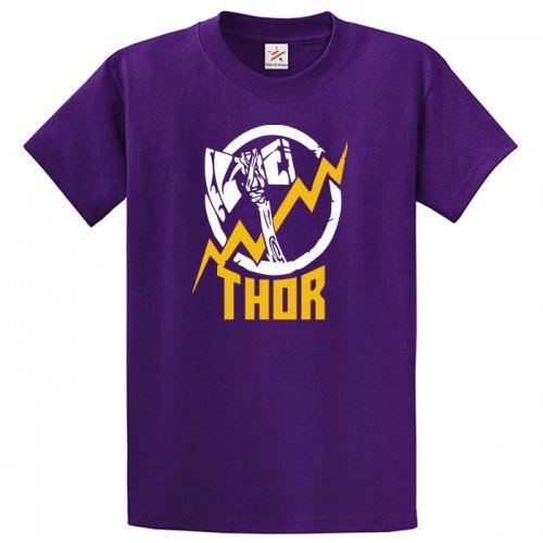 Thor Purple Half Sleeves T-Shirt For Ladies