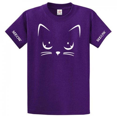 Kitty Purple Printed T-Shirt For Women