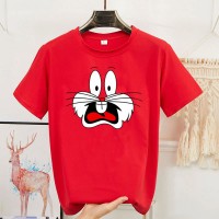 Bugs Red Printed T-Shirt For Women