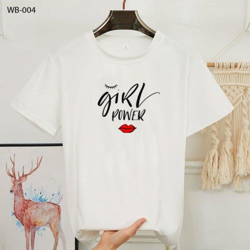 Girls Power High Quality Tee in White