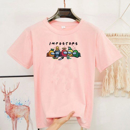 Tors Pink Graphic T-Shirt For Ladies