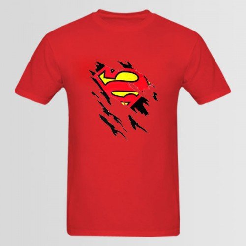 Superman Red Best Quality Printed T-Shirt For Men