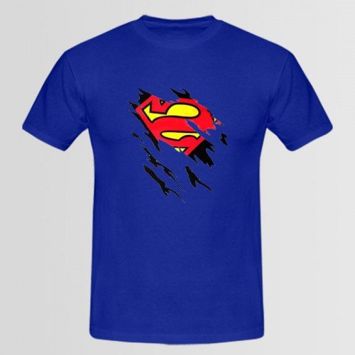 Superman Blue Best Quality Printed T-Shirt For Men