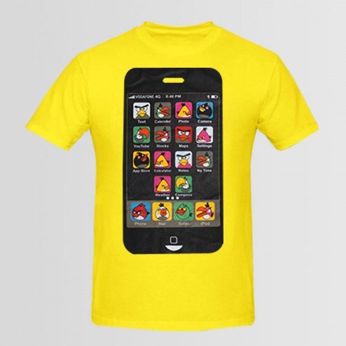 IPH High Quality Printed T-Shirt in Yellow