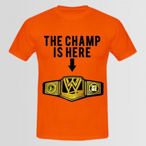 Champ Orange Graphic T-Shirt For Men