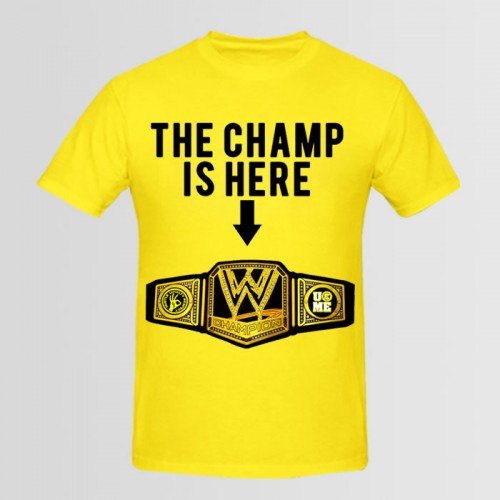 Champ Yellow Graphic T-Shirt For Men