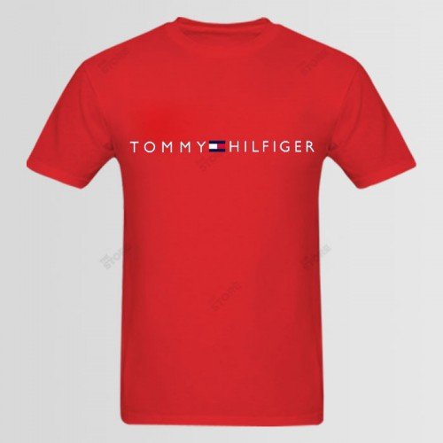 Tommy Half Sleeves Red T-Shirt For Boys