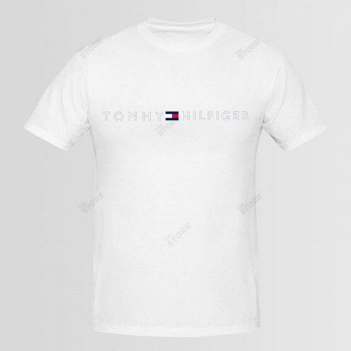 Tommy Half Sleeves White T-Shirt For Boys