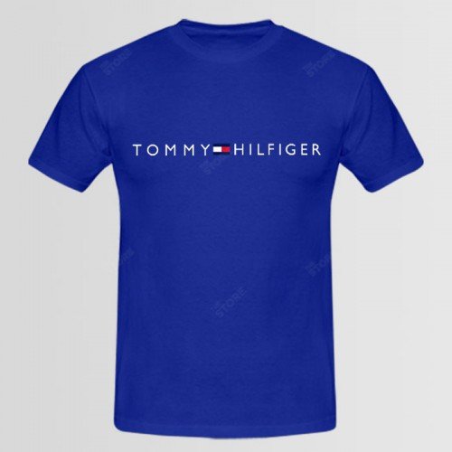 Tommy Half Sleeves Blue T-Shirt For Boys