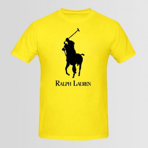 Ralph Lauren Round Neck Yellow T-Shirt For Men