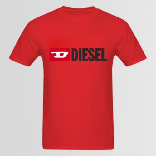 Diesel logo Red Printed Men T-Shirt