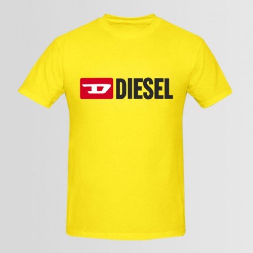 Diesel logo Yellow Printed Men T-Shirt