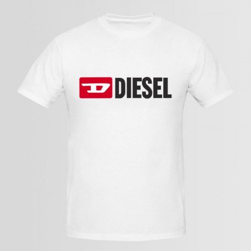 Diesel logo white Printed Men T-Shirt