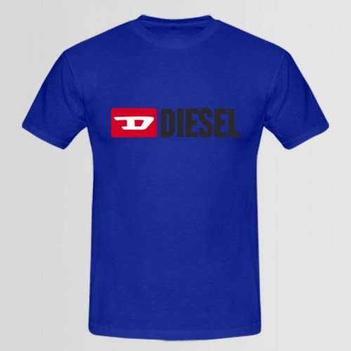 Diesel logo blue Printed Men T-Shirt