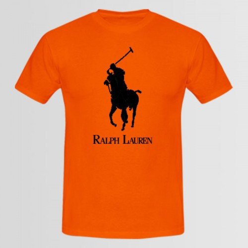 Ralph Lauren Round Neck Orange T-Shirt For Men