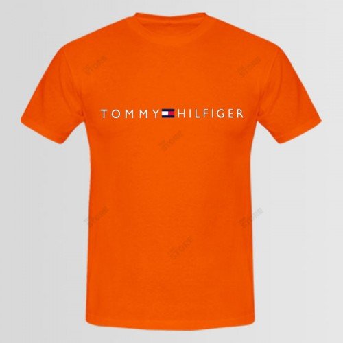 Tommy Half Sleeves Orange T-Shirt For Boys