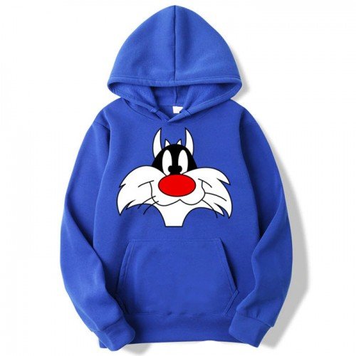 Sylvester Blue Pullover Hoodie For Girls