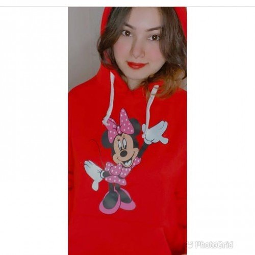 Mickey Mouse Red Pullover Hoodie For Girls