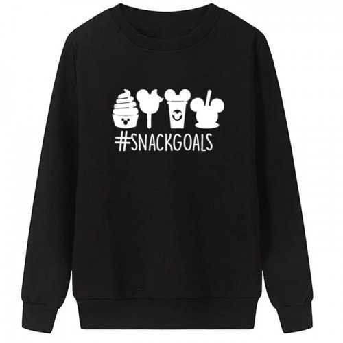 SnackGoal Black Fleece Sweatshirt For Girls