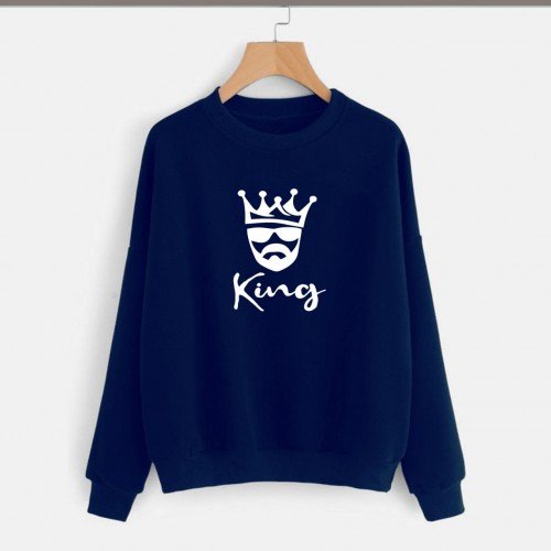 King Navy Blue Fleece Sweatshirt
