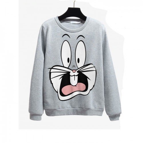 Bugs Bunny High-Quality Grey Sweatshirt For Women