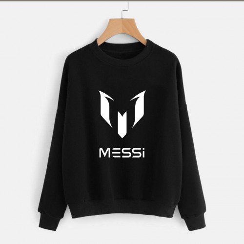 Messi Black Fleece Sweatshirt For Women's