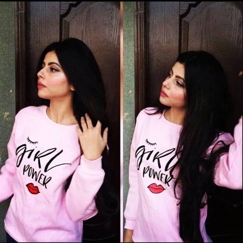 Girls Power pink Fleece Sweatshirt