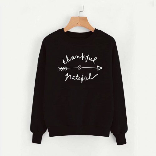Grateful Black Pullover Sweatshirt