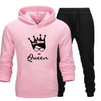 Queen Logo Top Quality Winter Tracksuit For Ladies